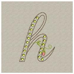 monogram quick stitch machine embroidery - Crystal Monogram Small h for kitchen tea towels
