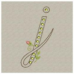 quick stitch monogram machine embroidery pattern - Crystal Monogram Small j for Baby Blankets