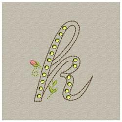 monogram quick stitch machine embroidery - Crystal Monogram Small k for reusable tote bags