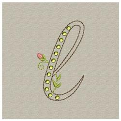 Crystal Monogram Small l - 4x4 monogram quick stitch embroidery design for kitchen tea towels