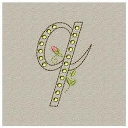 monogram quick stitch machine embroidery - Crystal Monogram Small q for kitchen tea towels