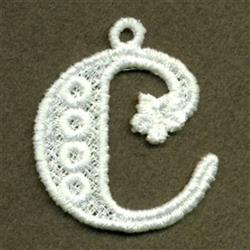beginner-friendly case machine embroidery pattern - FSL Lower Case c for Custom Pillows