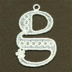 case beginner-friendly machine embroidery - FSL Lower Case g for kitchen tea towels