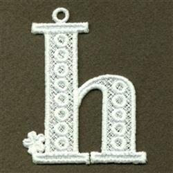 FSL Lower Case h - 4x4 case beginner-friendly embroidery design for reusable tote bags
