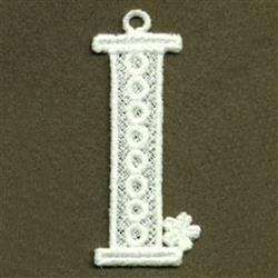 beginner-friendly case machine embroidery pattern - FSL Lower Case l for decorative pillow covers