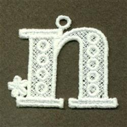 FSL Lower Case n - 4x4 case beginner-friendly embroidery design for decorative pillow covers