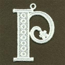 case beginner-friendly machine embroidery - FSL Lower Case p for kitchen tea towels