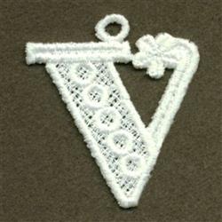 case beginner-friendly machine embroidery - FSL Lower Case v for patchwork quilt blocks