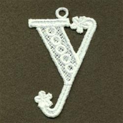 case beginner-friendly machine embroidery - FSL Lower Case y for reusable tote bags
