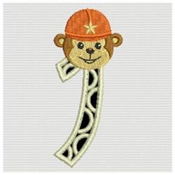Monkey Alphabet I - 4x4 alphabet beginner-friendly embroidery design for cute baby onesies