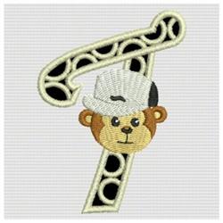 alphabet beginner-friendly machine embroidery - Monkey Alphabet T for Kids Water Bottles