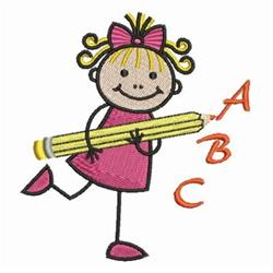 detailed day machine embroidery pattern - School Days for decorative pillow covers