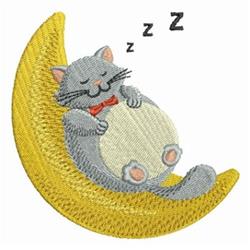 kitten detailed machine embroidery - Sleepy Cat perfect for patchwork quilt blocks
