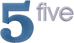 Five - 4x4 five beginner-friendly machine embroidery design for Birthday Banners