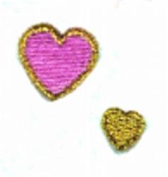 heart quick stitch machine digital embroidery - Two Hearts perfect for kitchen aprons