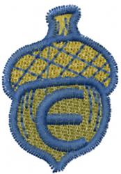 tree quick stitch machine embroidery - Acorn Font E perfect for reusable tote bags