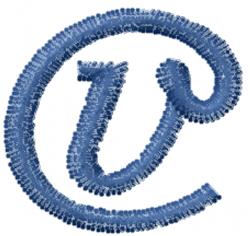 Arrobatherapy Font v - 4x4 font quick stitch embroidery design for decorative pillow covers