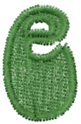 peace sign quick stitch machine embroidery - Bell Bottom Font e for decorative pillow covers