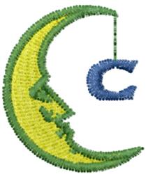 Celestial Font C - 4x4 font quick stitch embroidery design for cute baby onesies