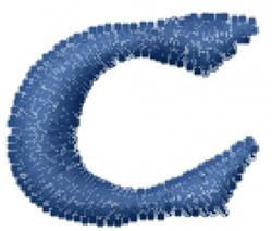 quick stitch font machine embroidery pattern - Celtic Font c perfect for kitchen aprons