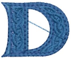 font quick stitch machine embroidery - Celtic Font D for decorative pillow covers