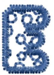 quick stitch font machine embroidery pattern - Chubby Dotty Font e for reusable tote bags