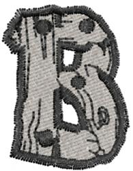 Drift Type Font B - 4x4 font quick stitch embroidery design for reusable tote bags