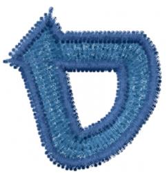 Hebrew Font Samekh - 4x4 samekh quick stitch embroidery design for Event Signage