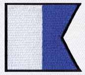 ICS Flag A - 4x4 flag quick stitch machine embroidery design for Patches for jackets