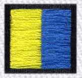 quick stitch flag machine embroidery pattern - ICS Flag K for reusable tote bags