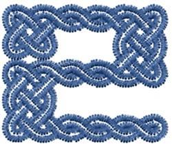 quick stitch font machine embroidery pattern - Knotwork Font 2 for kitchen tea towels