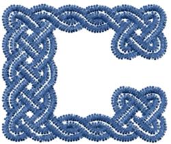 quick stitch font machine embroidery pattern - Knotwork Font C for kitchen aprons