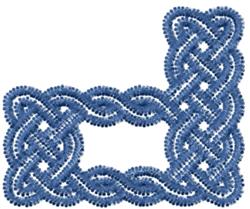 quick stitch font machine embroidery pattern - Knotwork Font d for kitchen tea towels