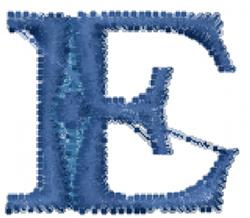 quick stitch font machine embroidery pattern - Occo Luchi Font E for Backpacks