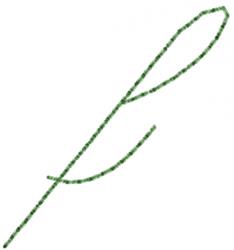 quick stitch font machine embroidery pattern - Old Script Font f for kitchen tea towels