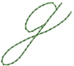 Old Script Font g - 4x4 font quick stitch embroidery design for patchwork quilt blocks