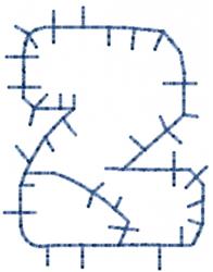 letter quick stitch machine embroidery - Patchwork Letter Z for Party Banners