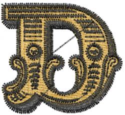 Ringmaster Font D - 4x4 font beginner-friendly embroidery design for decorative pillow covers