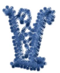 Spring Tendril v - 4x4 tendril quick stitch embroidery design for patchwork quilt blocks