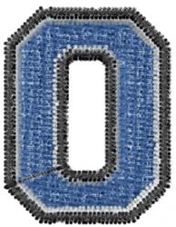 Varsity Regular Font 0 - 4x4 font quick stitch embroidery design for reusable tote bags