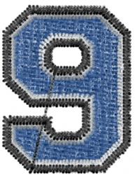 Varsity Regular Font 9 - 4x4 font quick stitch embroidery design for decorative pillow covers