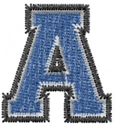 quick stitch font machine embroidery pattern - Varsity Regular Font A for Jackets