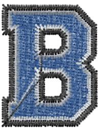 Varsity Regular Font B - 4x4 font quick stitch machine embroidery design for Hoodies
