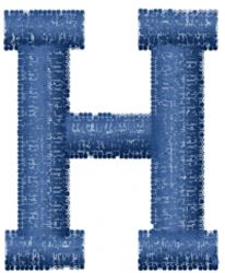 quick stitch font machine embroidery pattern - Varsity Regular Font H for patchwork quilt blocks