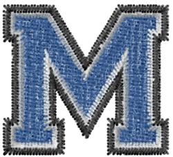 quick stitch font machine embroidery pattern - Varsity Regular Font M for reusable tote bags