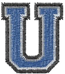 font quick stitch machine embroidery - Varsity Regular Font U for decorative pillow covers