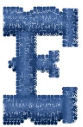 quick stitch font machine embroidery pattern - Western Font E for decorative pillow covers