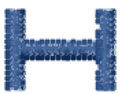 quick stitch hour machine embroidery pattern - Zero Hour h for patchwork quilt blocks