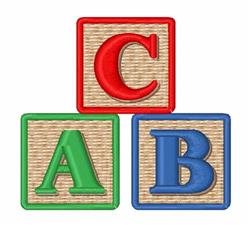 block detailed machine digital embroidery - ABC Blocks perfect for reusable tote bags