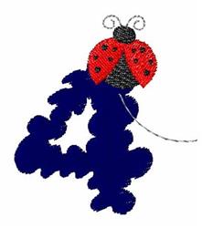 Bug Four - 4x4 four quick stitch machine embroidery design for cute baby onesies
